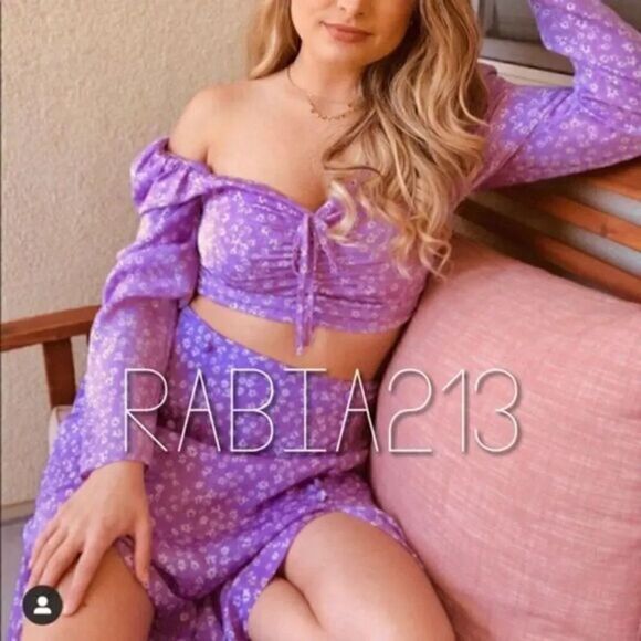 ZARA 2-PIECE FLORAL TIED PRINT BLOUSE & SKIRT SET - Picture 2 of 12